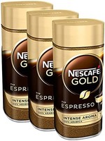Nestlé 雀巢 NESCAFÉ 黄金版浓缩咖啡，含有咖啡因，带有天鹅绒般的油脂，3 罐 (3 x 100g)
