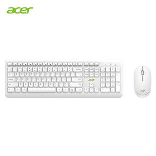 acer 宏碁 键鼠套装 无线键鼠套装 办公键盘鼠标套装 防泼溅 电脑键盘 鼠标键盘 即插即用 KT41-4B 白色