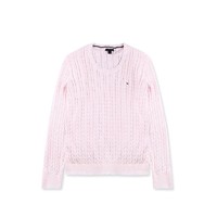 黑卡会员：TOMMY HILFIGER 女士细麻花纹圆领毛衫 76A6105-650-S