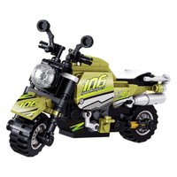ZHEGAO 哲高 4款可选 迷你摩托车模型小颗粒积木拼插玩具摆件