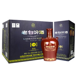 汾酒 老白汾酒 封坛15 53%vol 清香型白酒 475ml*6瓶 整箱装