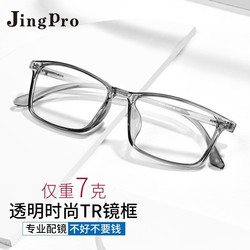 JingPro 镜邦 1.67mr-7超薄防蓝光非球面树脂镜+超轻钛架多款（适合0-800度）