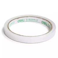 deli 得力 白色双面胶带 12mm*10y 1卷装