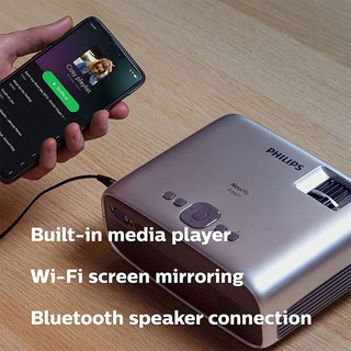 飞利浦（Philips）NeoPix Easy+ 家用投影仪 便携式投影仪 3.5mm 内置扬声器