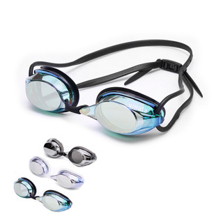 YINGFA 英发 泳镜 防雾高清竞速比赛训练镀膜小镜框青少年男女游泳眼镜 Y570AFM 蓝色