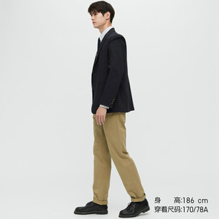 优衣库 男装 休闲无褶直筒长裤(秋冬新品) 450269 UNIQLO