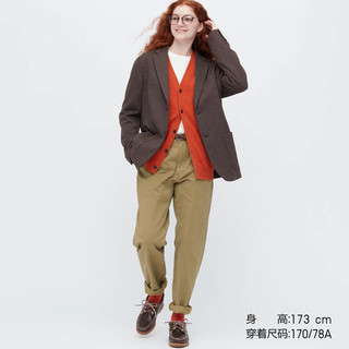 优衣库 男装 休闲无褶直筒长裤(秋冬新品) 450269 UNIQLO