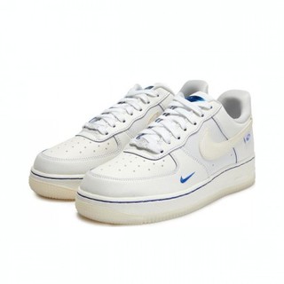 NIKE 耐克 Air Force 1'07 Lx 女子运动板鞋 FB1839-111 象牙白/淡象牙白/白色/皇家蓝/尘光子色 38.5