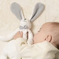 auby 澳贝 婴幼儿童玩具小兔安抚巾宝哄睡神器新生儿兔子毛绒手偶满月礼物