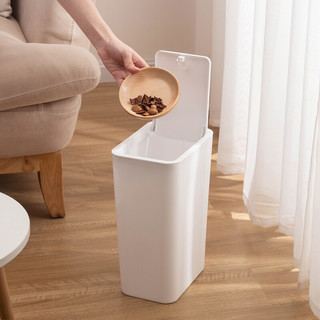 MR 妙然 方形垃圾桶带盖家用客厅卧室卫生间厨房按压式垃圾筒纸篓大号颜色随机