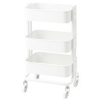 IKEA 宜家 RASHULT拉舍 IKEA00005405 厨房置物手推车 3层 38*28*65cm 白色