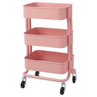 IKEA 宜家 RASHULT拉舍 IKEA00005405 厨房置物手推车 3层 38*28*65cm 粉红色