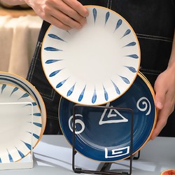 Yomerto 悠米兔 日式盘子家用新款套装7/8寸4个装创意陶瓷餐盘碟子菜盘饭盘