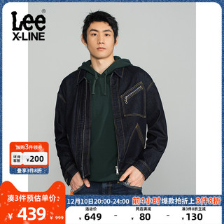Lee XLINE22秋冬新品舒适牛仔抓绒男外套清水洗LMT004078101-898
