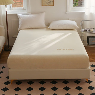 HLA 海澜之家 HEILAN HOM床罩床单全包床垫保护套 冬季加绒---蜜月白 180*200 35cm