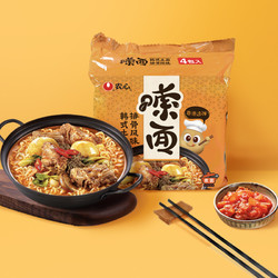 NONGSHIM 农心 嗦面（土豆排骨风味）含马铃薯粉 泡面拉面方便面 休闲零食 四连包 90g*4包