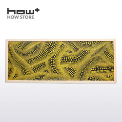 HOWstore 草间弥生 黄树布面装饰艺术挂画 91.7cmx36.1cm 画布含木框