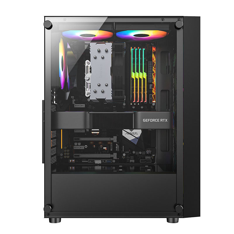 Huntkey 航嘉 星越 ATX机箱 侧透 黑色