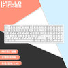 HELLO GANSS HS 108TPRO有线 蓝牙2.4G无线三模RGB插拔轴机械键盘 108T 白色凯华冰淇淋pro轴