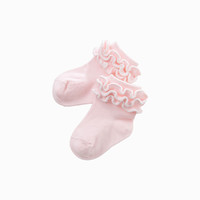戴维贝拉 春秋款女童袜子宝宝婴儿短筒袜