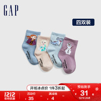 Gap 盖璞 女幼童冬季2022新款中筒袜四双装512887童装