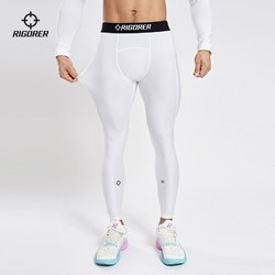 RIGORER 準者 2022新款壓縮長褲男士健身跑步籃球打底瑜伽褲高彈透氣緊身褲