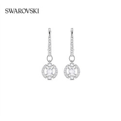 SWAROVSKI 施华洛世奇 SPARKLING DC 镀白金色 耳饰 生日礼物 圣诞节礼物 送女友礼物 5627349