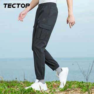 TECTOP 探拓 工装裤男秋冬季防风保暖户外服装休闲裤男装多口袋耐磨裤子 男深灰 XL