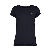 安德玛 UNDERARMOUR）HeatGear Armour女子训练运动短袖T恤1328964 黑色001 L