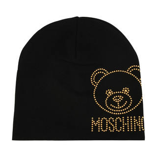 moschino/莫斯奇诺 女士 黑色小熊羊毛帽子 65268新款