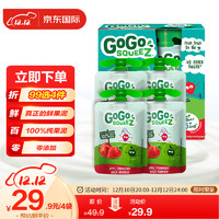 GoGo SqueeZ 梦果鲜 GoGosqueeZ梦果鲜儿童鲜果泥法国原装进口苹果草莓味果泥90g*4袋