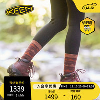 KEEN 官方 PYRENEES系列女子户外露营防滑防水透气徒步运动登山鞋 藏红色/黑色-1023976 36女