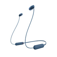 SONY 索尼 WI-C100 无线蓝牙耳机入耳式手机耳机 颈挂式运动防水耳机挂脖式 带麦可通话 蓝色
