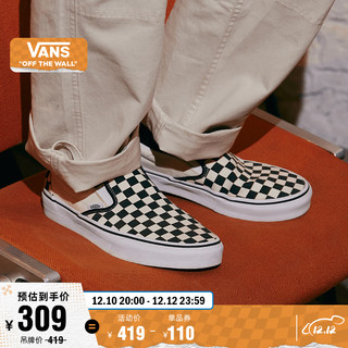 VANS 范斯 Slip On棋盘格一脚蹬女休闲运动板鞋VN000EYEBWW 42 VN000EYEBWW