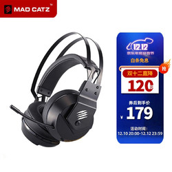 MAD CATZ 美加狮 madcatz头戴式降噪电竞FREQ 2电脑手机有线耳机3.5mm游戏级音效 F.R.E.Q. 2 黑色