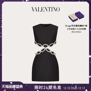 VALENTINO华伦天奴女士 CREPE COUTURE 短款刺绣连衣裙