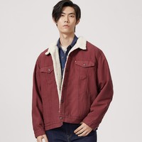 88VIP：Levi's 李维斯 男士棕红色牛仔仿羊羔绒夹克 16365-208653