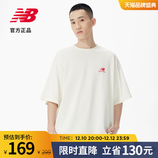 new balance NB官方22新款男款圆领运动休闲印花短袖T恤AMT22392