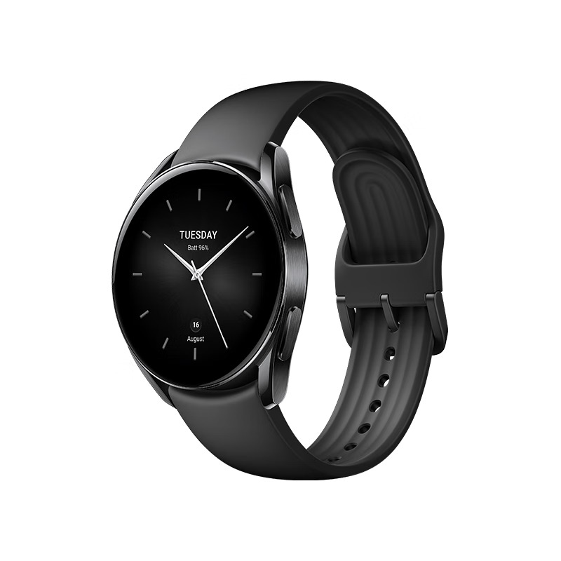 Xiaomi 小米 Watch S2 智能手表 42mm 银色不锈钢表壳 黑色硅胶表带（北斗、GPS、血氧）