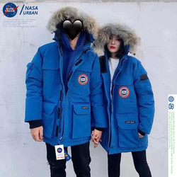 NASA联名2022美式羽绒服男女潮牌ins冬季外套中长款潮流情侣装Y新