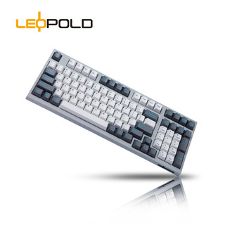 leopold利奥博德FC980MBT无线机械键盘蓝牙有线双模98键电竞游戏（官方标配、FC980M-灰白PD-青轴）