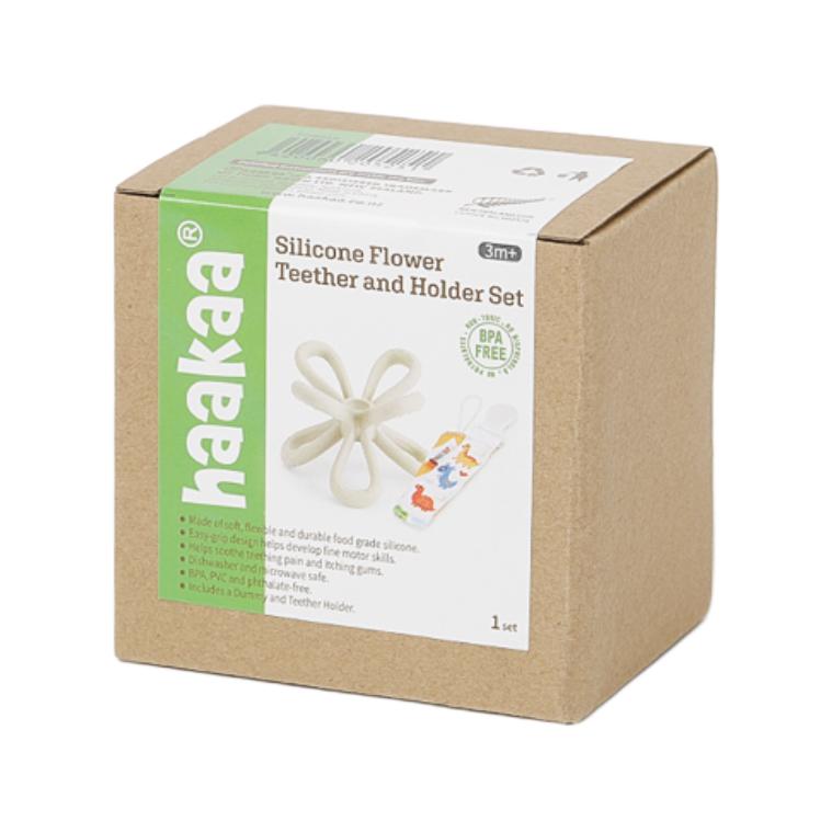 haakaa 哈咔 TPS015-CHN 花瓣手抓球牙胶 灰白色