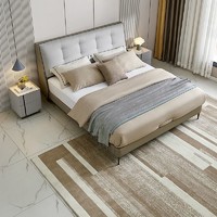 QuanU 全友 家居双人床现代简约卧室1.8米轻奢大床布艺软床小户型G115005