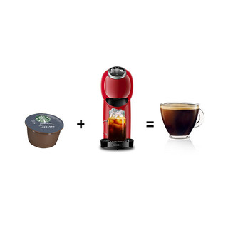 Dolce Gusto 多趣酷思 小精灵系列 Genio S Plus 胶囊咖啡机+胶囊*24 樱桃红