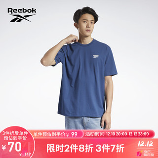 Reebok 锐步 官方2022新款男女TEE基础logo款休闲圆领短袖HI4996 HI4996 A/L