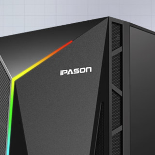 IPASON 攀升 G2 十二代酷睿版 游戏台式机 黑色（酷睿i5-12400F、RTX 3060Ti 8G、16GB、1TB SSD、风冷）