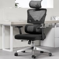 PLUS会员：HBADA 黑白调 E201 人体工学电脑椅 黑色标准款