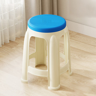 XINGKAI 星恺 凳子 塑料凳子家用椅子休闲塑胶高凳防滑耐磨款板凳换鞋凳 蓝色