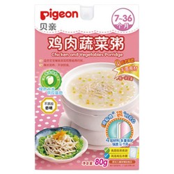 Pigeon 贝亲 婴幼儿辅食粥 6-12个月 鸡肉香菇味 80g