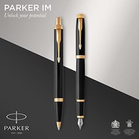 PARKER 派克 IM系列 纯黑丽雅金夹钢笔+原子笔 礼盒套装